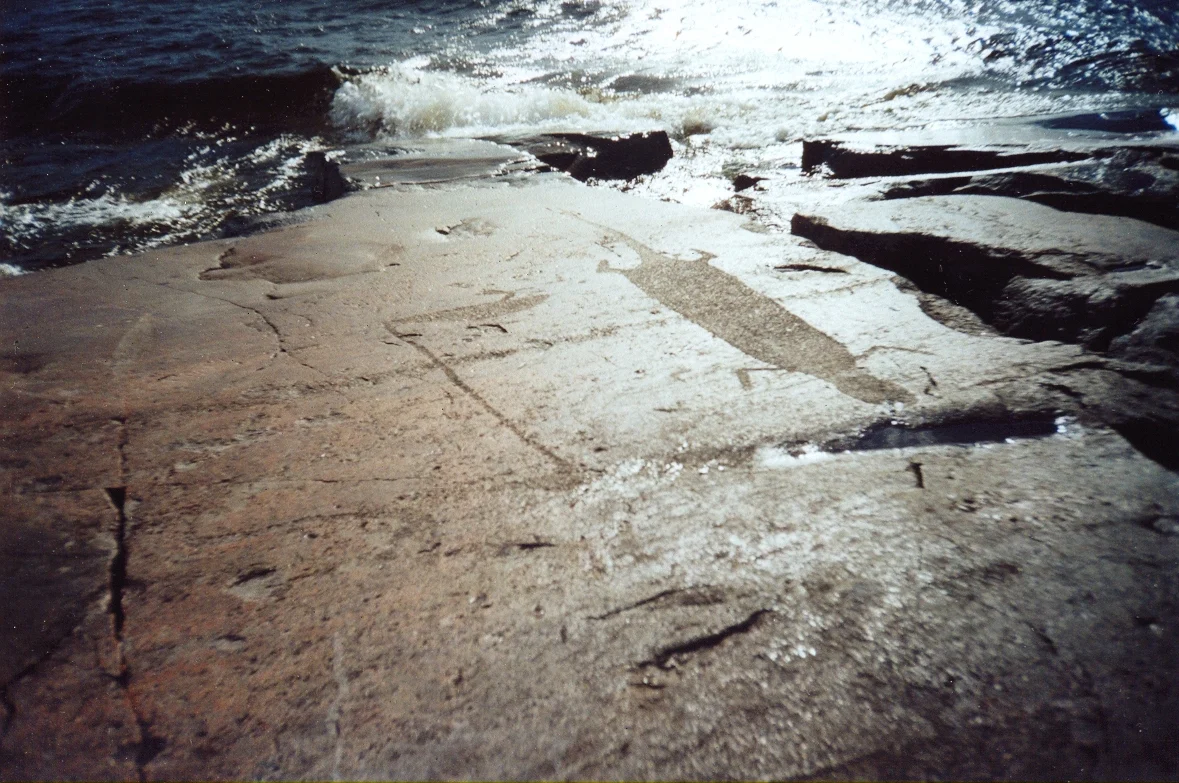 A carving at Cape Besov Nos